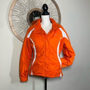 Nike 90’s vintage ski winter jacket! Orange/white womans Medium